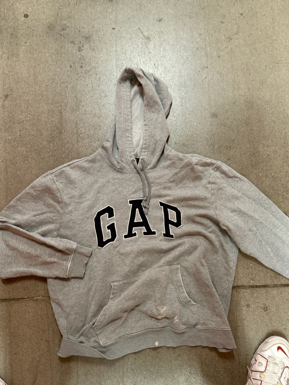GAP Gray Logo Pullover Hoodie